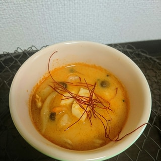 トムヤムクン風豆乳スープ☆